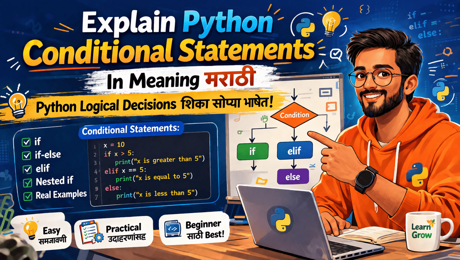 Python Conditional Statements In Meaning Marathi